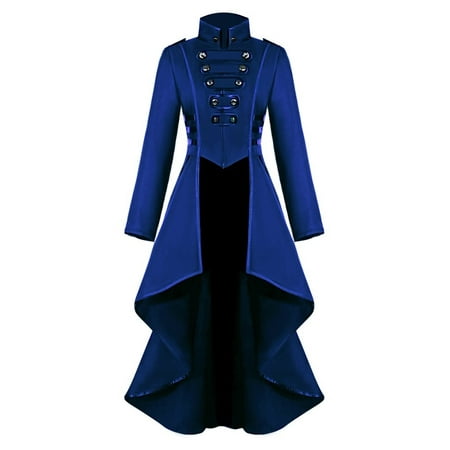 

Womens Cardigan Jacket Coats Winter Fall Gothic Steampunk Button Lace Corset Tail Casual Tops