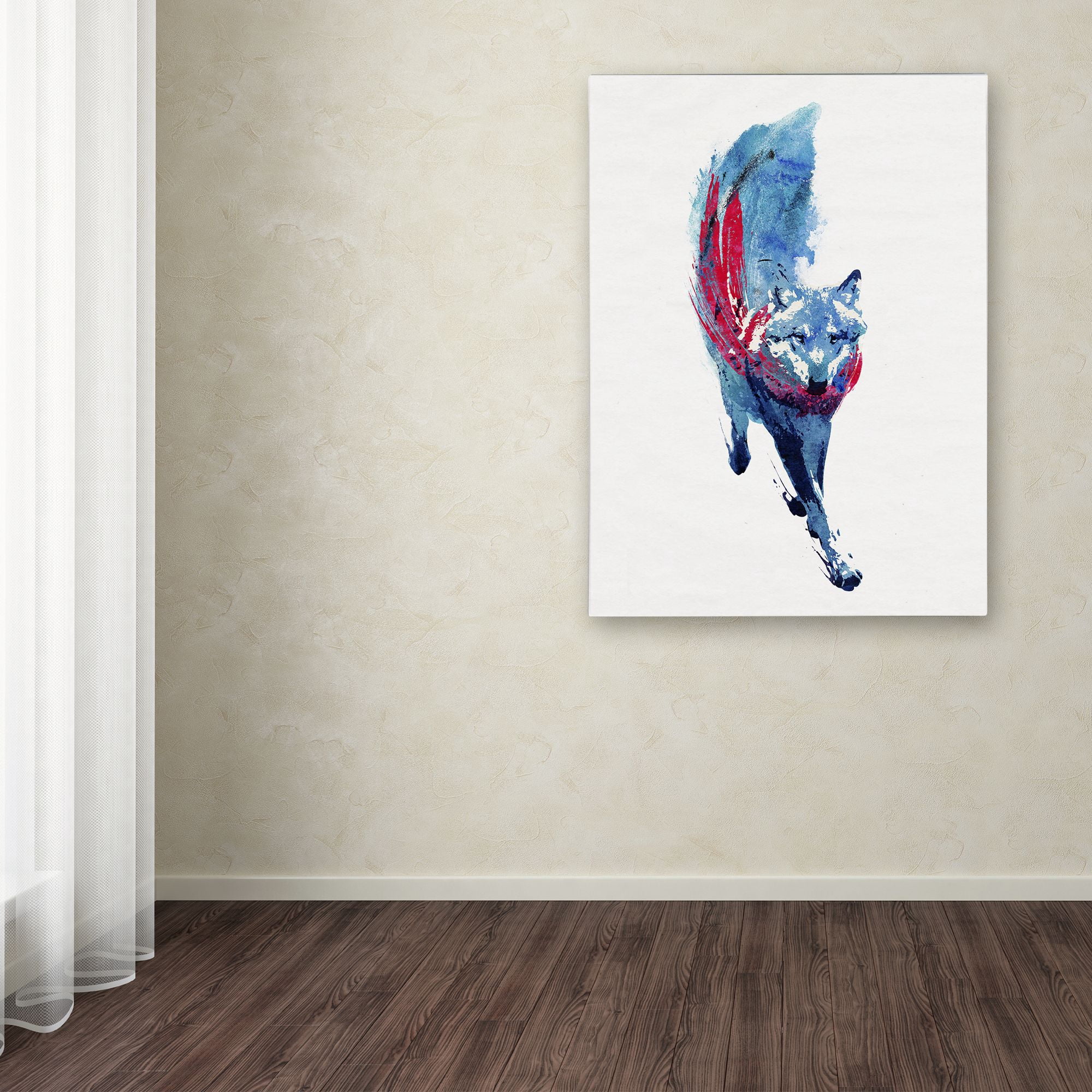 Robert Farkas 'Lupus Lupus' Canvas Wall Art 35 x 47 Inches