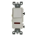 thumbnail image 2 of Leviton 5626-W Decora Combo Switch/Pilot Light Single-Pole/Neon Pilot 15A 125V - White, 2 of 2