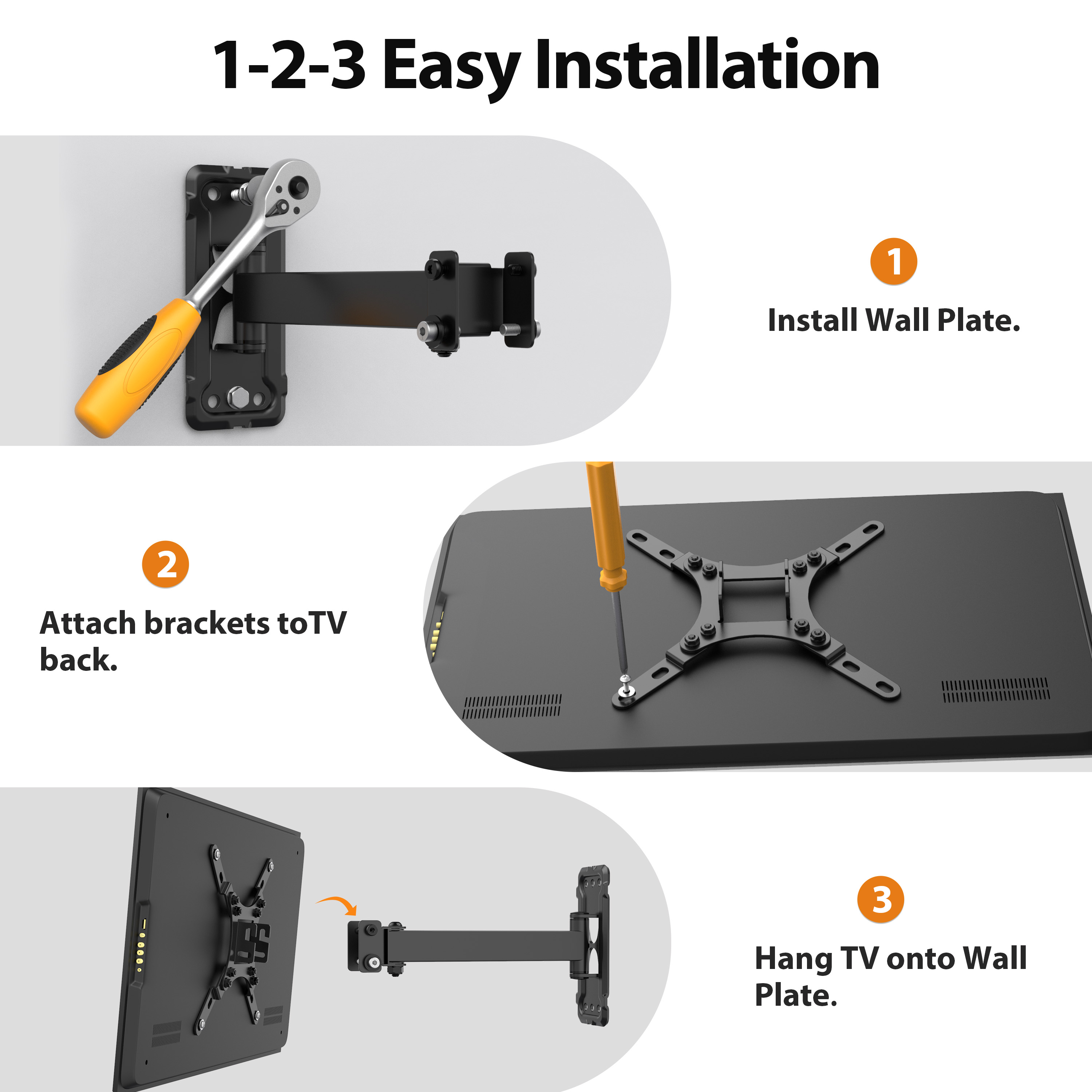 USX MOUNT Full Motion TV Wall Mount 13-42 Inch, 55 lbs photo 6