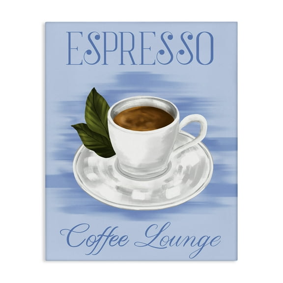 Stupell Industries Espresso Coffee Lounge Food & Beverage Painting Wrapped Canvas Art Print Wall Art, 16 x 20