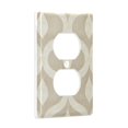 thumbnail image 2 of Yayeee Duplex Wall Plate 1-Gang 4.5"x2.7" Home Receptacle Light Switch Decorative Outlet Cover, Light Brown Pattern, 2 of 7