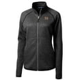 thumbnail image 2 of Women's Cutter & Buck  Heather Charcoal Norfolk Tides Mainsail Sweater-Knit Full-Zip Jacket, 2 of 3