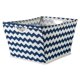 thumbnail image 1 of Papelera de poliéster Design Imports Chevron Azul Náutico Trapezoide grande, 1 of 2