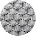 thumbnail image 1 of Ahgly Company Machine Washable Indoor Round Industrial Modern Ash Gray Area Rugs, 4' Round, 1 of 7