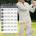 thumbnail image 6 of Xixirimido Green Roses Toile Matching Golf Shirts for Couples Long Sleeve Matching Couple Golf Shirts 1/4 Zip Quick Dry Stretch Athletic Tops Sportswear for Men Women 2XL, 6 of 7