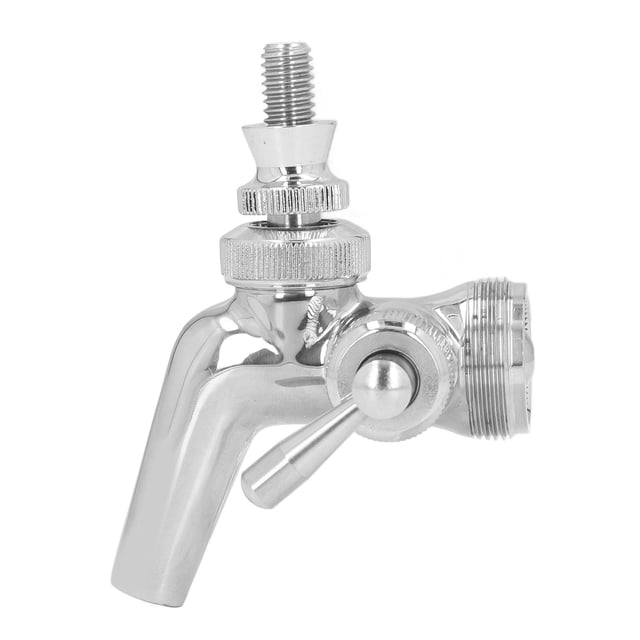 Robinet de Contrôle de Bière, Robinet de Bière en Acier Inoxydable Joint avant Minimisant la Perte de Boisson Réduisant la Mousse Robuste avec Poignée pour Usage Domestique