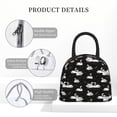thumbnail image 4 of Yiaed Swan And Dragonflies Print Lunch Bag Adult Insulated Lunch Box, Leakproof Cooler Food Lunch Containers Reusable High Capacity Lunch Tote Bags-One Size, 4 of 6