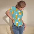 thumbnail image 5 of The Xecao Beer Women's Crew Neck Body Suit, a short-sleeved bodysuit and basic swimsuit, both comfort and style for dating and daily life, 5 of 9