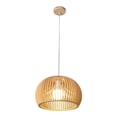 thumbnail image 2 of 2x Luz Colgante Natural Comedor Cocina Retro Casa de Té Iluminación de tejado Pantalla de Lámpara Hecha No Incluye Bombilla - C perfke luz colgante de bambú, 2 of 9