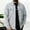 01 Gray, variant on YueHuiYing Men's Fashionable Solid Color Long Sleeved Lapel Casual Button Up Breathable Lightweight Jacket