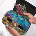 thumbnail image 6 of Goofa Sea World Pattern Double Layer Pen Pencil Case, Protective Large Capacity Storage Organizer Pen Pouch, Office College Supplies for Teens Adults, 6 of 7