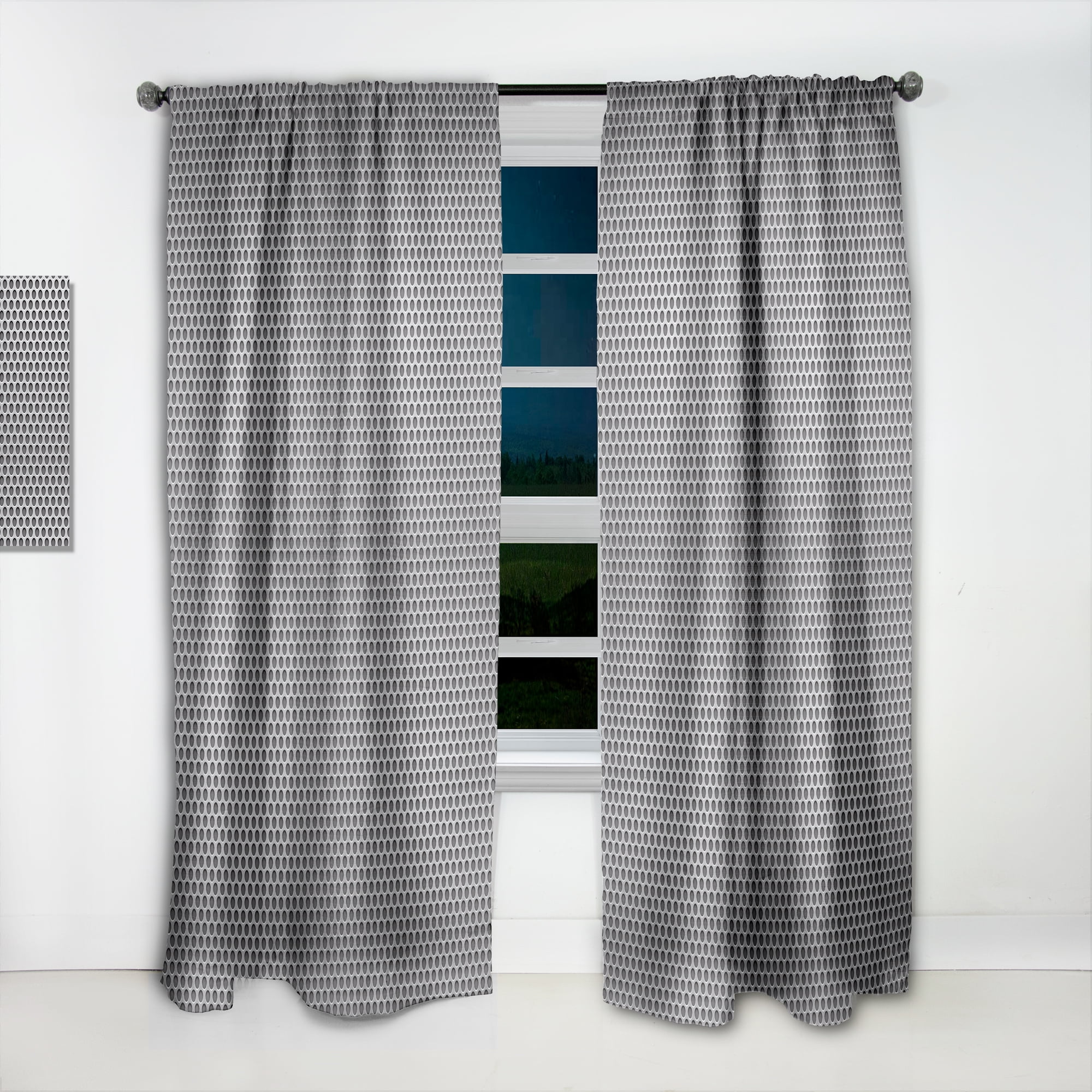 Designart 'Scandinavian Pattern XXI' Abstract Curtain Panel