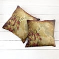 thumbnail image 6 of Ambesonne Vintage Throw Pillow Cover 2 Pack, Retro Flower Chamomile, 18", Tan Orange, 6 of 7
