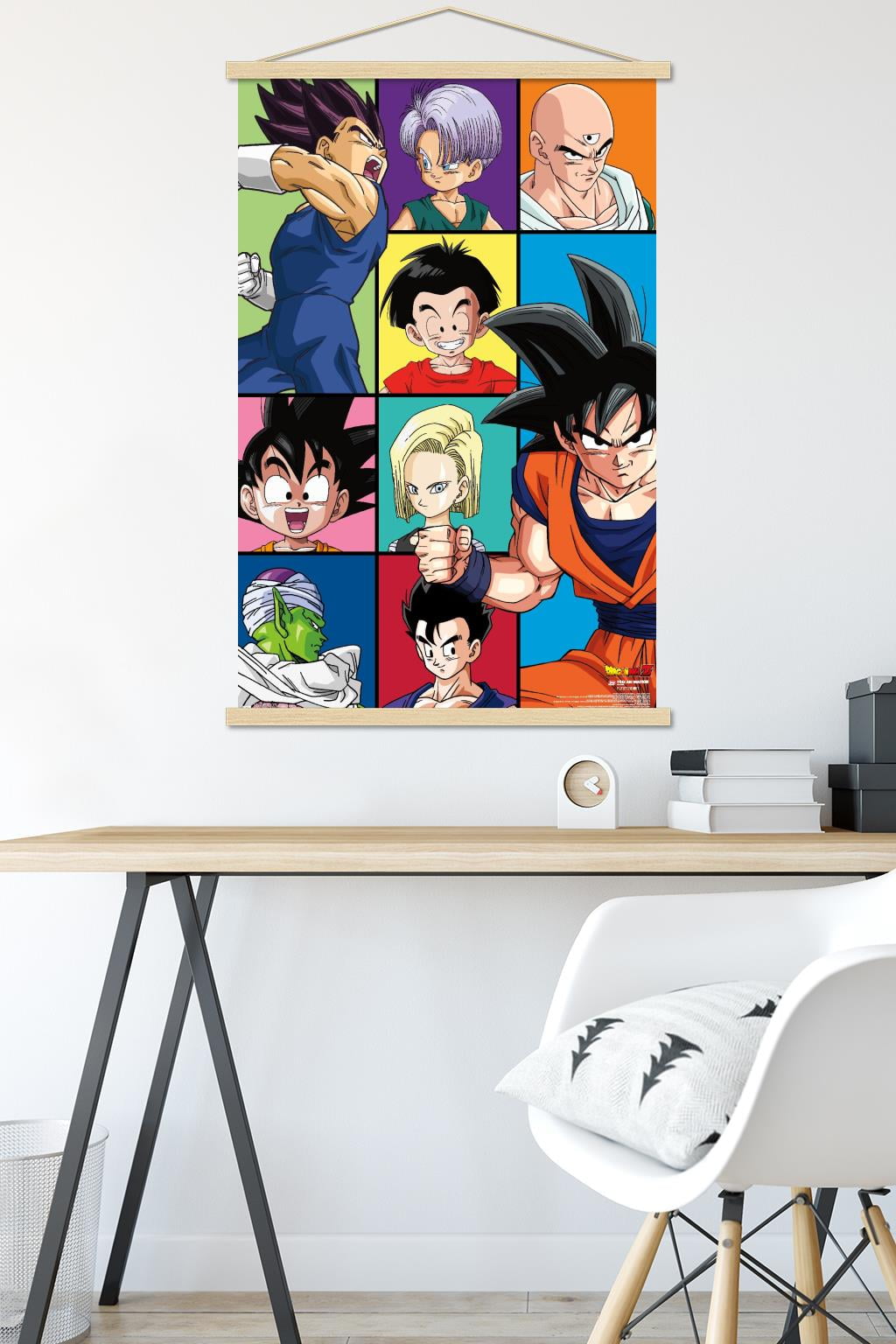 Dragon Ball Z - Saiyans Wall Poster with Magnetic Frame, 22.375 x 34 