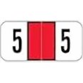 thumbnail image 2 of Doctor Stuff - File Folder Labels, Number 5, Jeter 3000 Match - JSNM Series Chart Stickers, Red, 3/4" x 1-1/2", #5, 500/Roll, 2 of 4