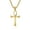 Gold Color, variant on Classic Retro Egyptian Ankh Cross Necklaces for Men Women 14K Yellow Gold Simple Cross Pendant Amulet Jewelry Gifts