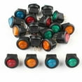 thumbnail image 1 of 20x CAR BOAT VAN LED ILLUMINATED ROUND ROCKER ON-OFF TOGGLE SPST SWITCH 12V, 1 of 6
