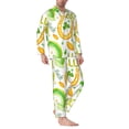 thumbnail image 2 of Naloa St Patrick's Day1 Men’s Pajamas Set - Long Sleeve Button Down Sleep Shirt and Pajama Bottoms Sleepwear Set-Large, 2 of 7