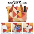 thumbnail image 2 of Tote Bag for Women - Orange Modern Art Geometric Shoulder Bag - Large Utility Work Duffle Bag with Zipper Handbag for Travel, Work, Sprots, 2 of 5