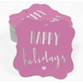 thumbnail image 2 of Inkdotpot Pack Of 100 Real Silver Foil Bracket Shape Paper Tags Happy Holiday Favor Hang Tags, 2 of 6