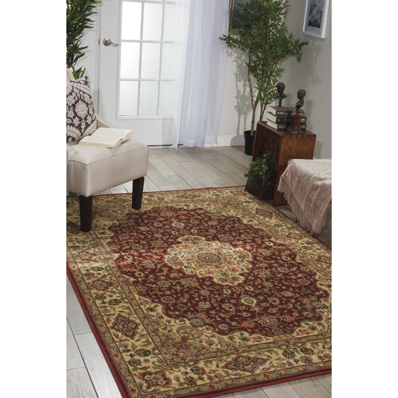 Nourison Persian Arts Oriental Bordered Brick Area Rug