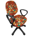 thumbnail image 1 of Vintage Office Chair Slipcover, Abstract Composition with Colorful Geometric Shapes Mosaic Style Retro Squares, Protective Stretch Decorative Fabric Cover, Standard Size, Multicolor, by Ambesonne, 1 of 5