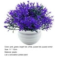 thumbnail image 5 of SPRING PARK Artificial Mini Potted Plants Fake Plastic Greenery in Pots Small Faux Topiary Grass Shrubs Houseplants for Centerpiece Desk Room House Office Decor Decoration, 5 of 6