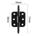thumbnail image 4 of 4Pcs Antique Crown Head Hinges 6 Holes Jewelry Gift Box Cabinet Decoration Hinges Black, 4 of 8