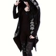 thumbnail image 1 of Cárdigan De Mujer Con Capucha Y Estampado De Brujería, Estilo Gótico, Manga Larga Con Capucha, 1 of 4