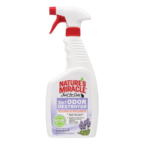 Nature’s Miracle Just For Cats 3 in 1 Odor Destroyer 24 Ounces, Cat