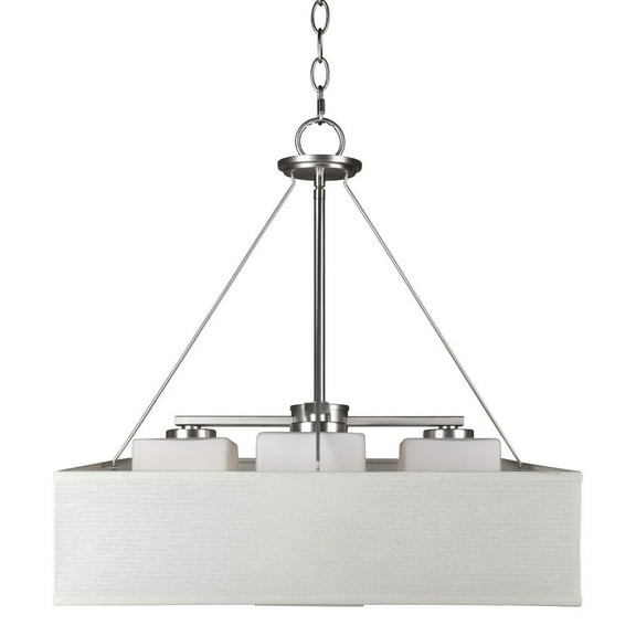 Forte Lighting 2658-04 4 Light 18" Wide Pillar Candle Chandelier - Nickel