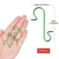 thumbnail image 1 of 200 piezas de ganchos para bolas de Navidad, ganchos para adornos navideños, colgador en forma de S para decoración de árbol de Navidad (verde) JM, 1 of 5