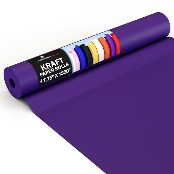 Crown Display 17.75" x 110 Ft Purple Kraft Paper Roll