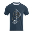 thumbnail image 5 of Xdzjlr T-Shirt pour Hommes Usage Quotidien Col Rond Imprimé Instrument de Musique T-Shirts Tendance Hommes,TTG, 5 of 5