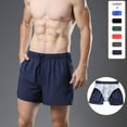 thumbnail image 2 of Fashion YLSDY Man Running Shorts 2025 Fashion Casual Sports Breathable Lightweight Drawstring Pockets Shorts Lounge Going Out Short Navy M, 2 of 7