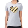 thumbnail image 4 of Women's G-III 4Her by Carl Banks  Heather Gray San Diego Padres Heart Graphic Fitted T-Shirt, 4 of 5