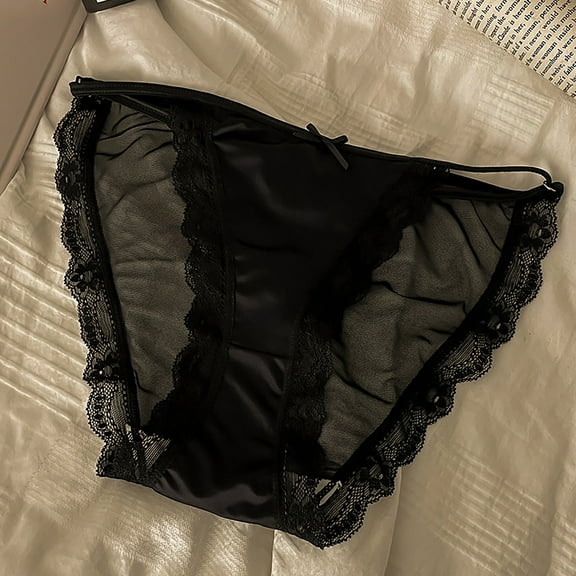 Underwear Women Pack Microfiber Lace Triangle Low Waist Breathable Hollow Mesh Quick-Drying Panties Decent Coverage: Comfort Brief