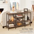 thumbnail image 5 of Best Choice Products 55in Industrial 4-Tier Console Table w/ Tall Shelves, Metal Frame - Dark Walnut, 5 of 7