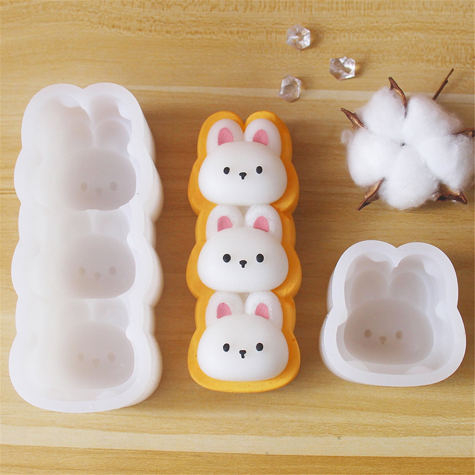 Multipurpose Rabbits Epoxy Molds Flexible Ornament Molds Rabbits Resin Moulds Suitable for Sweet and Handmade Present