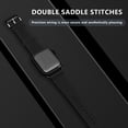 thumbnail image 4 of FIEWESEY Bands Compatible with Apple Watch Band 38mm 40mm 41mm 42mm 44mm 45mm 49mm Men Women, Leather Luxury Nylon Band Strap for Apple Watch Ultra 2 iWatch Series 9 8 7 SE 6 5 4 3 2 1 - Black,38 41, 4 of 7