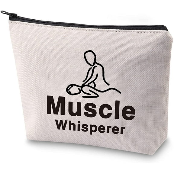 Message Therapy Gift Muscle Whisperer Makeup Bag Physical Therapist Gift Cosmetice Bag for Womens