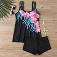thumbnail image 6 of WQJNWEQ Womens Bikinis Swimsuits Women Plus Size Print Bowknot Set Two-Piece Swimsuit Swimwear Shorts, 6 of 7