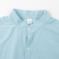thumbnail image 4 of JAJAHO Men's Striped Stand Collar Shirts Button Up Shirt Long Sleeve Regular Fit Business Casual Wear Lightweight Fall Spring Versatile Tops, 4 of 9
