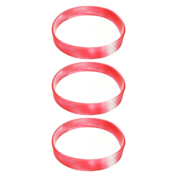 Bracelets Wristbands 1/2 Inch Width 8" Length Red White for Sports Club Group Games Party Favors