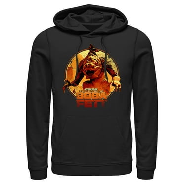Men's Star Wars: The Book of Boba Fett Riding the Rancor  Pull Over Hoodie Black Small