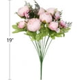 thumbnail image 2 of Silk Peony Bouquet Vintage Artificial Peonies Flower for Home Wedding Party Decor (1pcs, White), 2 of 4