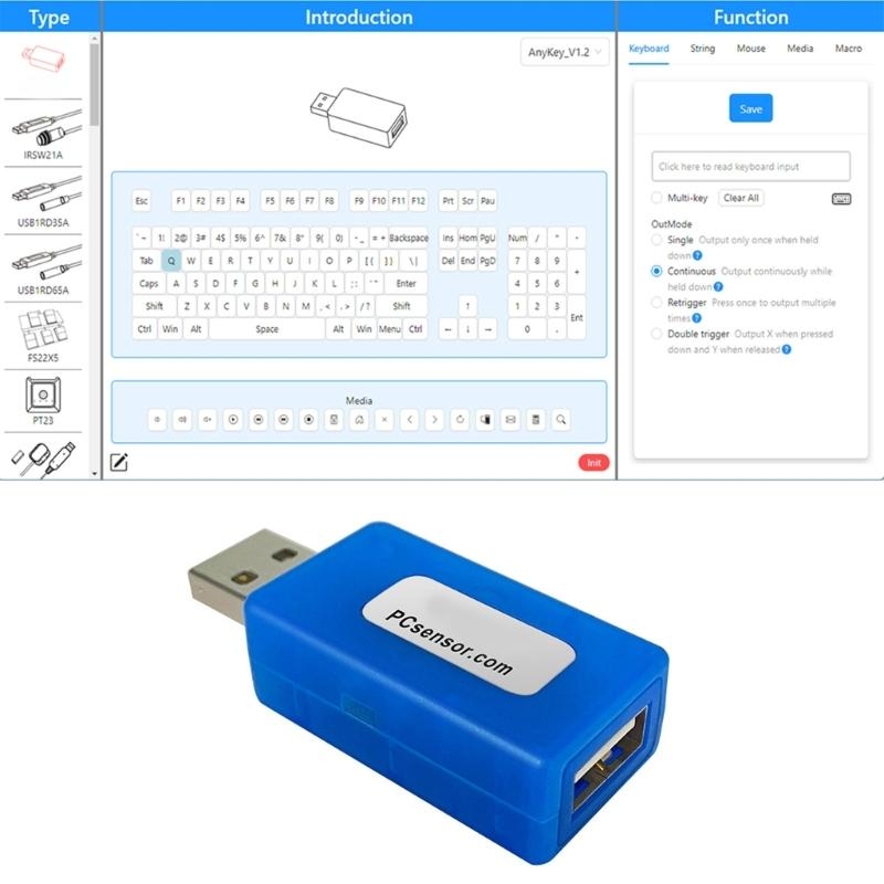 Keyboard Modifier Programmable USB Keyboard Key Remapper for Enhanced Gaming and Office Productivity