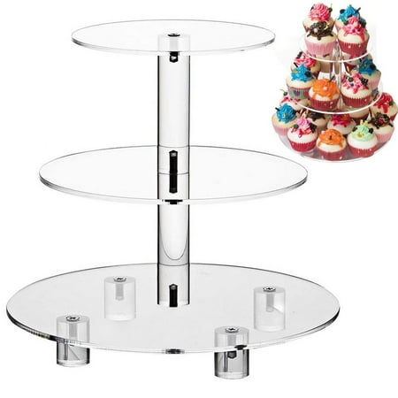 

Younar Dessert Stands Acrylic 3 Tier Round Cupcake Stand With Base Clear Cake And Dessert Stand Combo Tiered Display Stand For Party Wedding Birthday Shower wondeful
