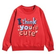 thumbnail image 4 of Valentines Day Outfit Toddler Girl Crew Neck Sweatshirt Lover Themed Letter Print Long Sleeve Pullover Girls Sweaters for Girl 3-4 Years, 4 of 4
